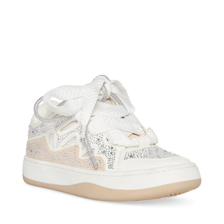 White Steve Madden Roaring-r Women's Sneakers | PH 0723HZW